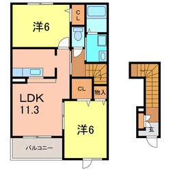 プリムローズの物件間取画像